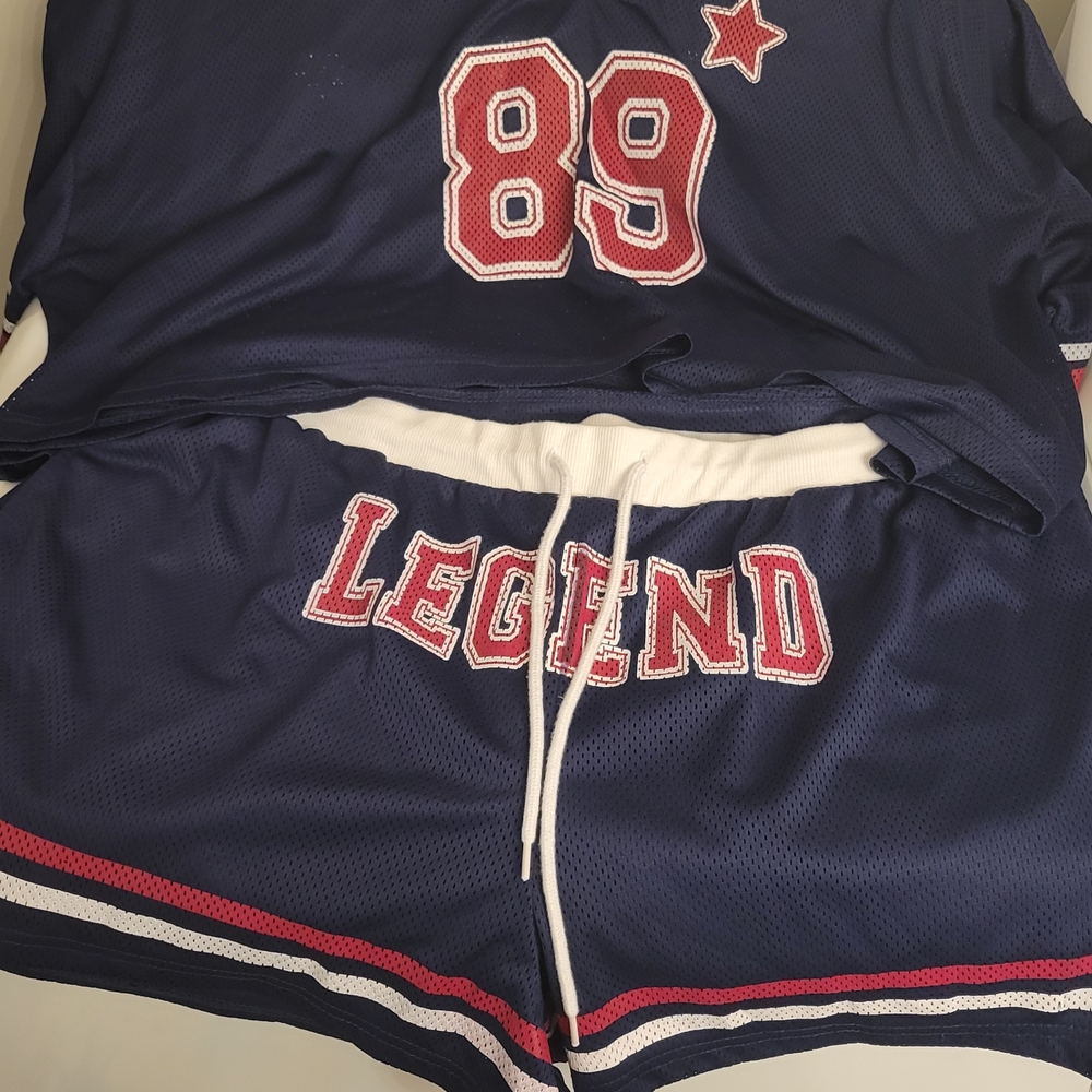Navy Blue Legend Sports Jersey and Shorts Set